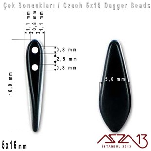Dagger Boncuk - 5x16 mm - 03000*14449 / 12 Adet
