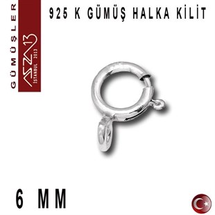 Gümüş Halka Klips / 925K / 6 mm / 3 Adet