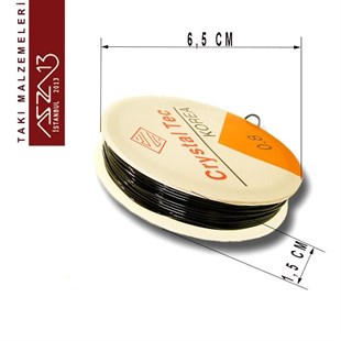 Esnek Silikon 0,80 mm Siyah Misina / Paket İçeriği 10  m
