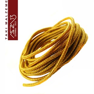 Doğal Pamuk, 2,00 mm Altın Rengi Kordon / Paket İçeriği 3 m
