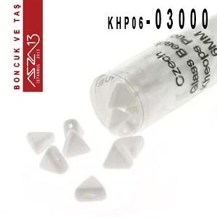Kheops Par Puca 6 mm White (Beyaz) Boncuk (03000) / Paket İçeriği 65 Adet (9 Gr)