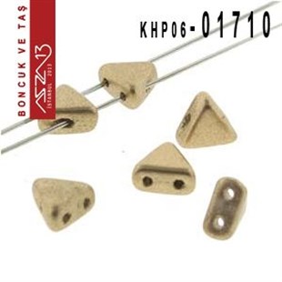 Kheops Par Puca 6 mm Mat Light Gold (Mat Açık Altın) Boncuk (01710) / Paket İçeriği 65 Adet (9 Gr)