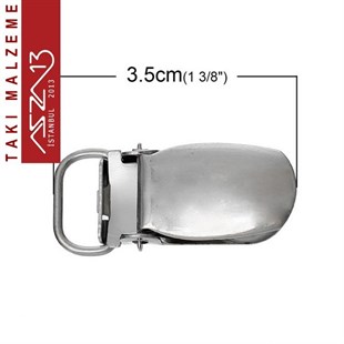 Oval Metal Emzik Klipsi  / Paket içeriği 1 Adet