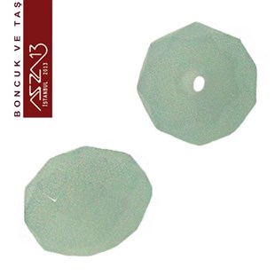 5x6 mm - Kristal - Yarı Opak Camgöbeği - Rondela Boncuk / 100 Adet