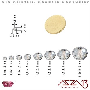 Opak - 1x2 mm - Amethyst - Kristal Rondela Boncuk / 210 Adet
