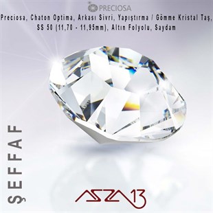 SS50 Optima (11,8 mm) Altı Sivri Crystal, Kristal Taş  / Paket İçeriği 2 Adet