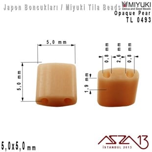 Tila Boncuk - Opaque Pear - TL0493 / 24 Adet