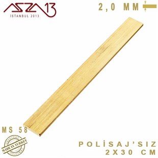 2.0 mm (2000 Mikron) - 2x30 cm - Pirinç Lama / 1 Adet