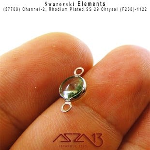 57700 F238 1122 (Chrysol) SS 29 Rhodium Plated Linked / 1 Adet