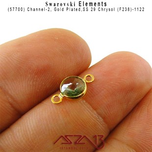 57700 F238 1122 (Chrysol) SS 29 Gold Plated Linked / 1 Adet