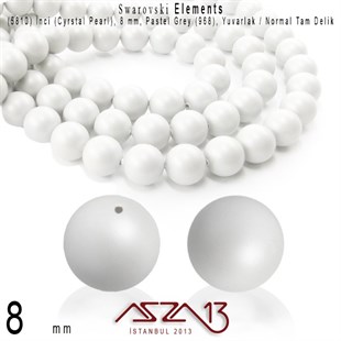 5810-968 Crystal Pastel Grey Pearl 8 mm (İnci) / 30 Adet