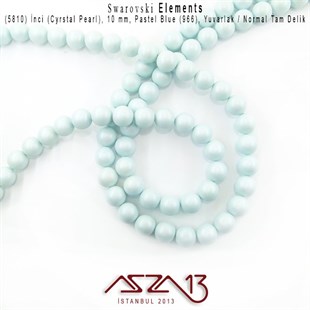 5810-966 Crystal Pastel Blue Pearl 10 mm (İnci) / 15 Adet