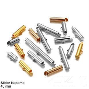 Kapama - Slider 40 mm - Altın, Rose Altın ve Rodyum Kaplama / 2 Adet